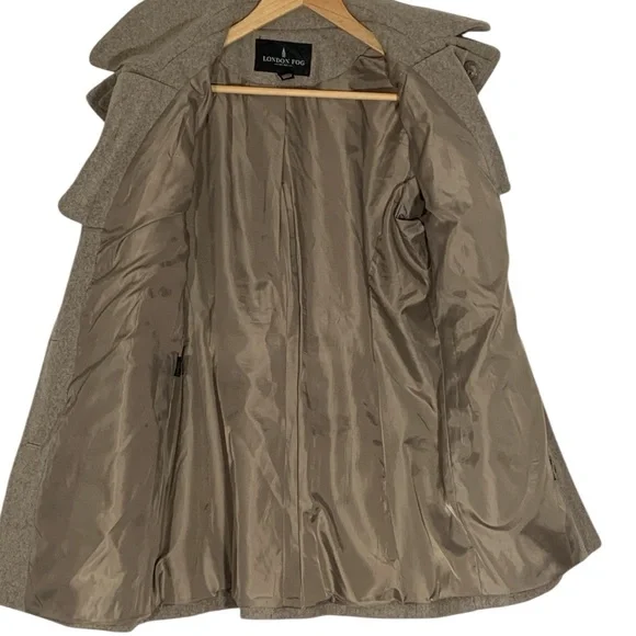 London Fog Women's Classic Gray Peacoat - Picture 3 of 9